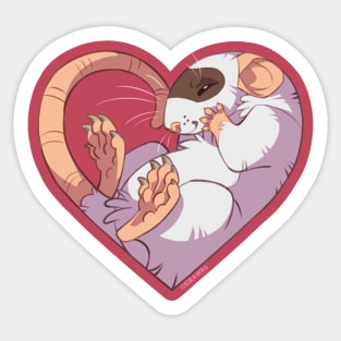 Heart Rat: Masked Brown Sticker